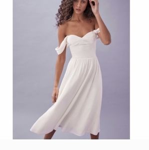 Reformation Violet Dress Ivory Size 4